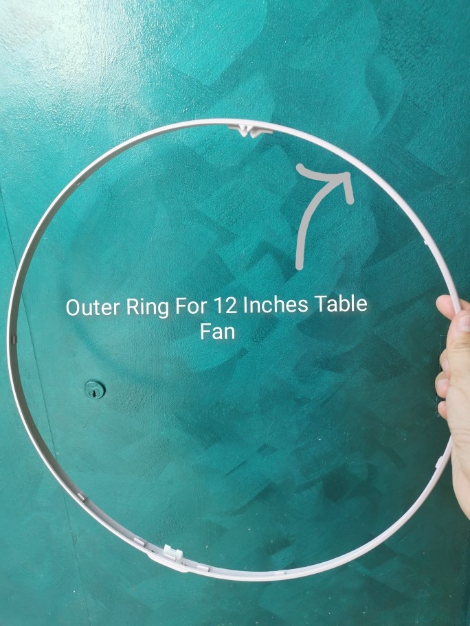 Outer Plastic Fan Ring For 12 Inches Size Table Fan Durable Plastic