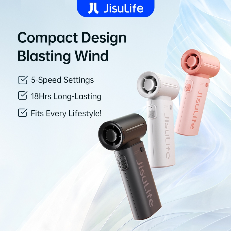 JISULIFE Handheld Fan Life9 Mini Portable Jet Fan 5000mAh