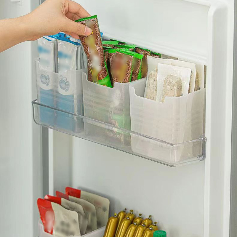 Refrigerator Organizer Box, Kitchen Refrigerator Side Door Food Classification Storage Box, Space Saving