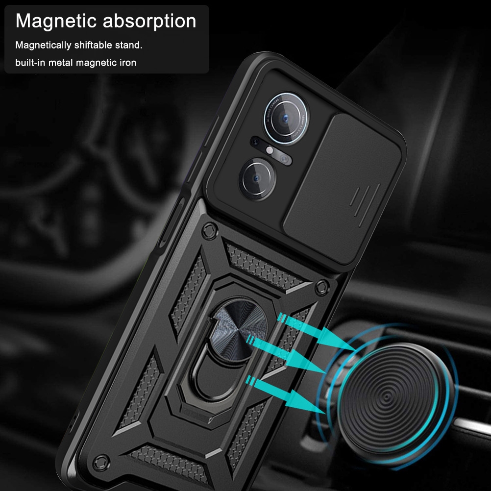 (RepairParts Mania)For Huawei nova 9 SE Sliding Camera Cover TPU + PC Phone Case(Black)