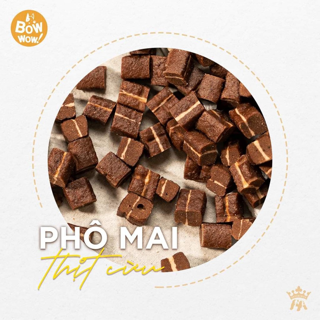 PHÔ MAI VIÊN BOWWOW CHO CHÓ MÈO - 100G