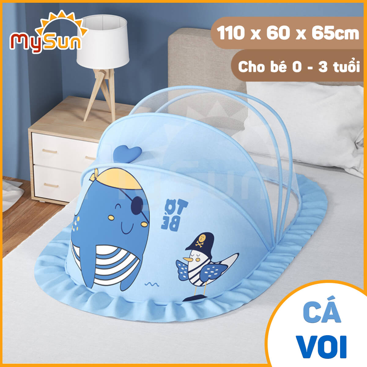 Màn chụp cho bé sơ sinh màn mùng lưới chống muỗi gấp gấp gọn cho bé trẻ em ngủ - MySun
