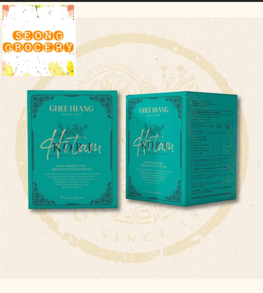 【Ready Stock现货】 GHEE HIANG ALL BLACK COFFEE/義香全黑咖啡 (12GM X 8's) Lazada