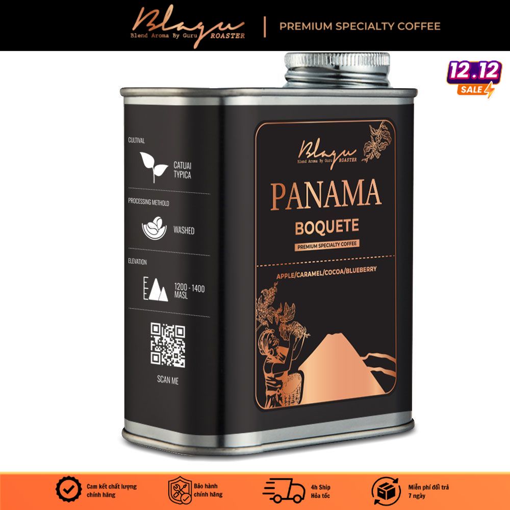 Cà phê blagu hạt đã rang panama boquete - medium - 250g