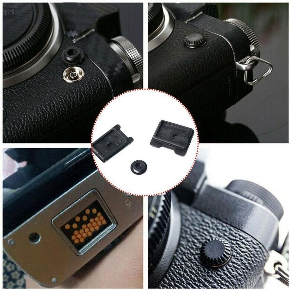 OKDEALS Plastic Flash Remote PC Sync Terminal Cap Camera Accessories Black Battery Grip Cover Durable Mini Connector Cover for Fujifilm X-T1 X-T2 X-T3 X-T4 X-H1