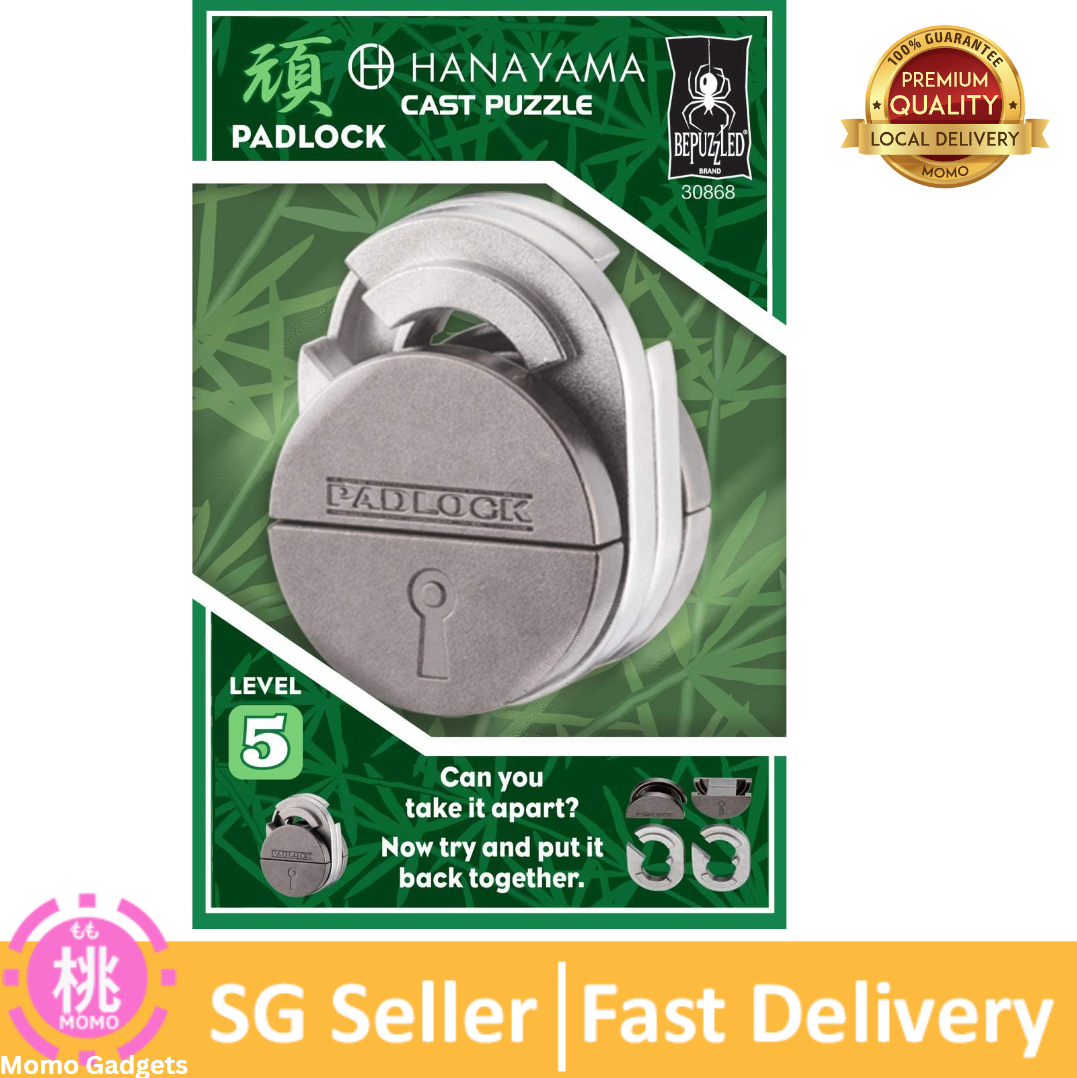 BePuzzled Padlock Hanayama Cast Metal Brain Teaser Puzzle (Level 5