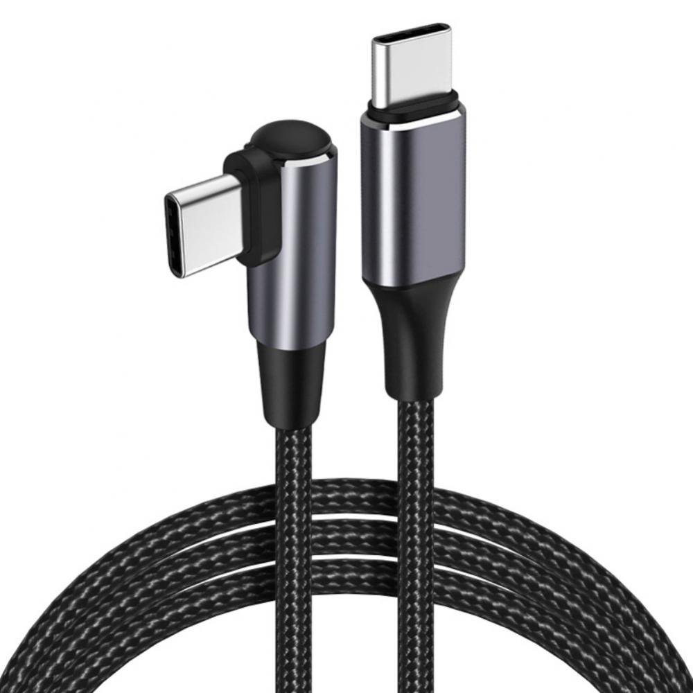 RYRA Type C To Type C Cable PD 100W 5A Data Cord Single Elbow Data Wire Fast Charging Line For Suitable For Huawei Suitable For Samsung 0.5/1/2 M