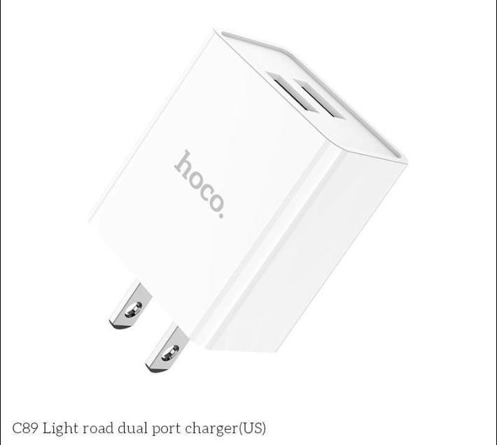 Củ Sạc IPHoco C89-Cốc Sạc Nhanh 2 Cổng USB Sạc nhanh 2.1A Max