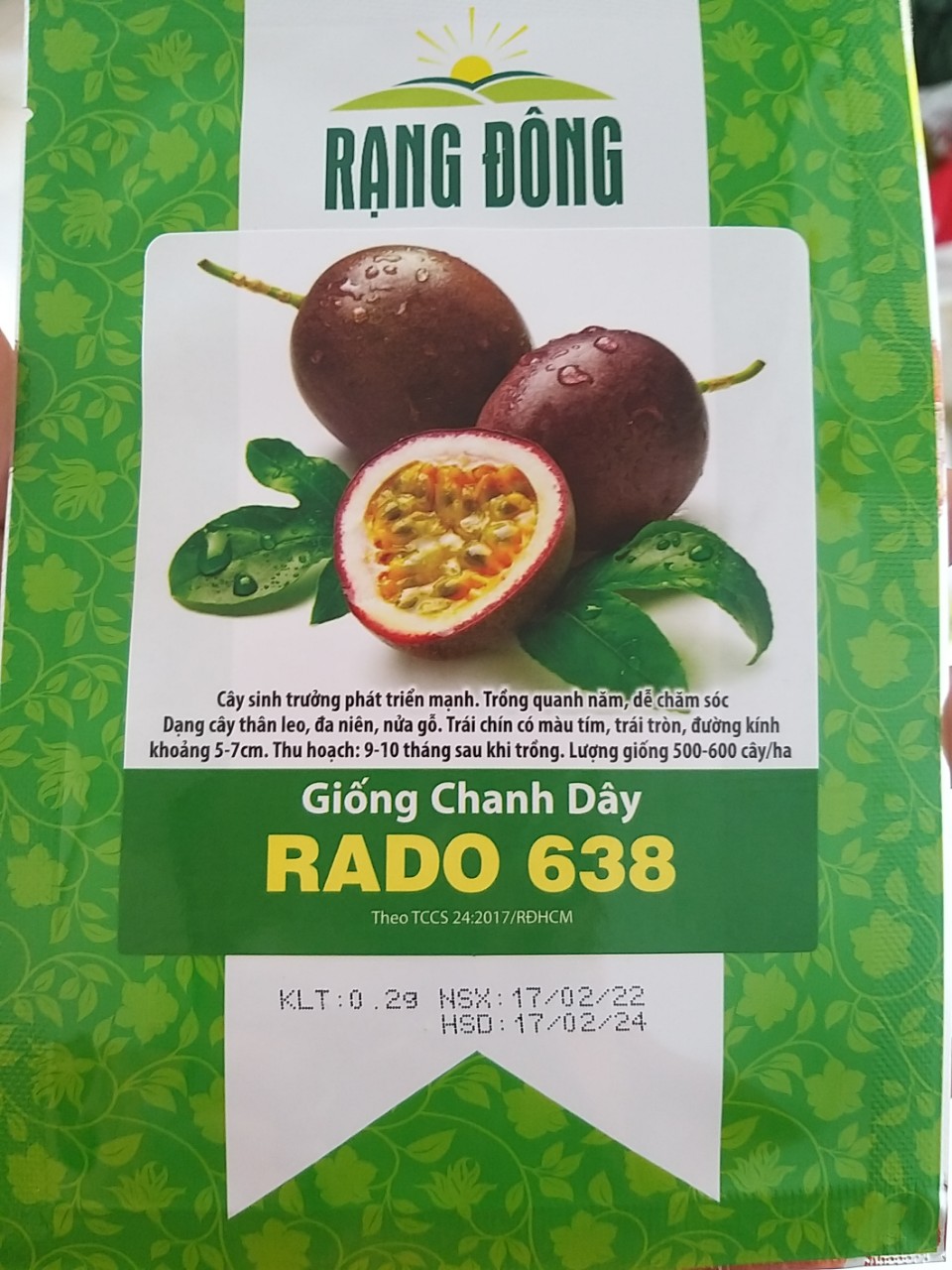 Hạt giống chanh dây rado 638 rạng đông gói 0.2g