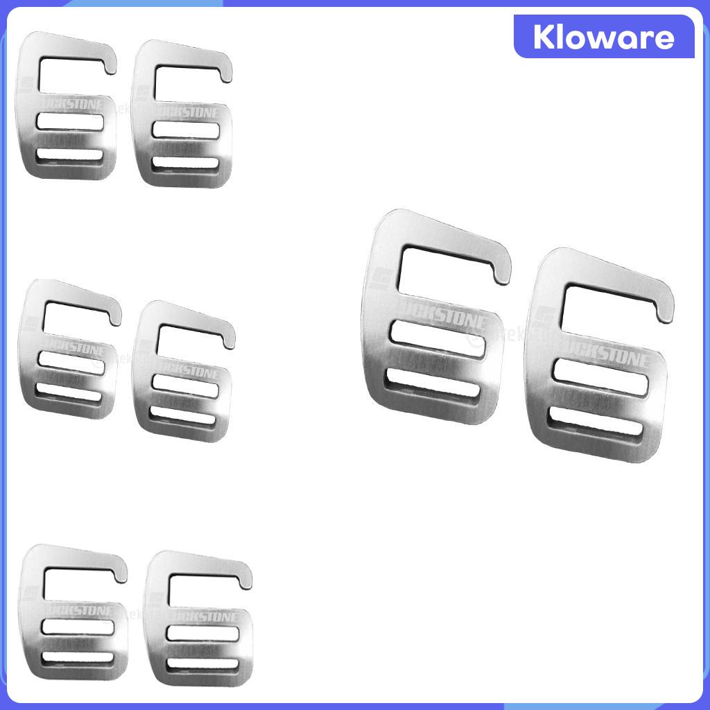 Kloware 8pc metal g shaped hook Webbing Buckle Strong Buckle