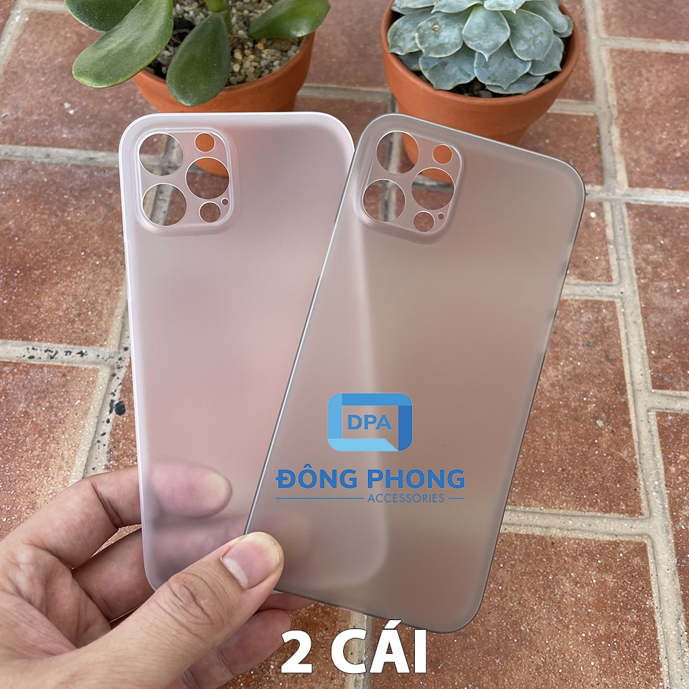 Combo 2 Ốp Lưng Trong Nhám Unibody iPhone 12 Pro Siêu Mỏng