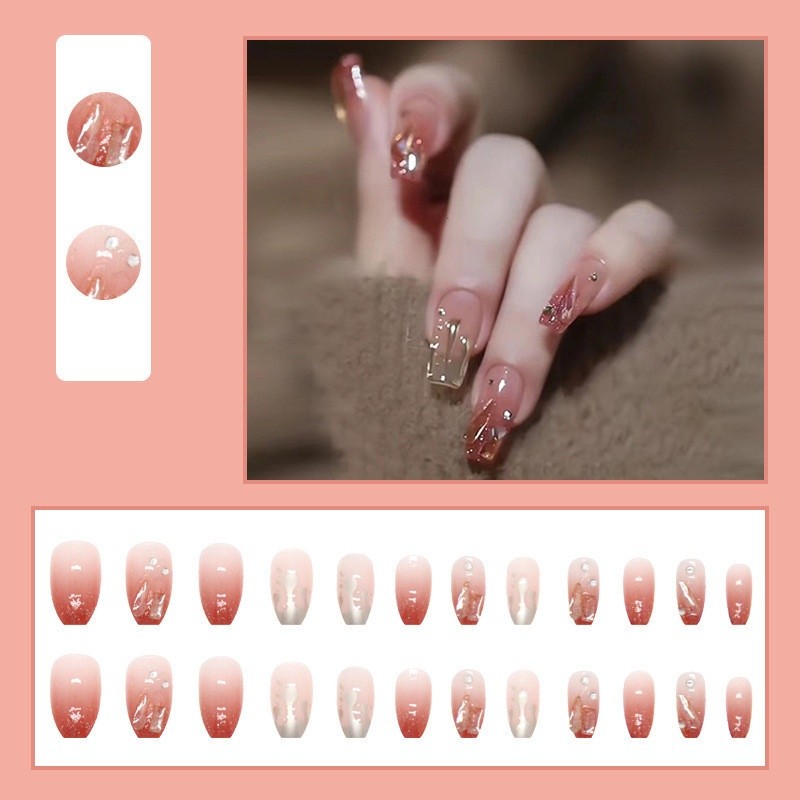BTS%20%E3%80%90WITH%20GLUE%E3%80%9124Pcs%20Fake%20Nails%20French%20Almond%20Shap%20False%20Nails%20Wearable%20Press%20on%20Nails%20Stylish%20Pattern%20Red%20Artificial%20Nails%20Full%20Cover%20Nail%20Art%20-%20Image%205