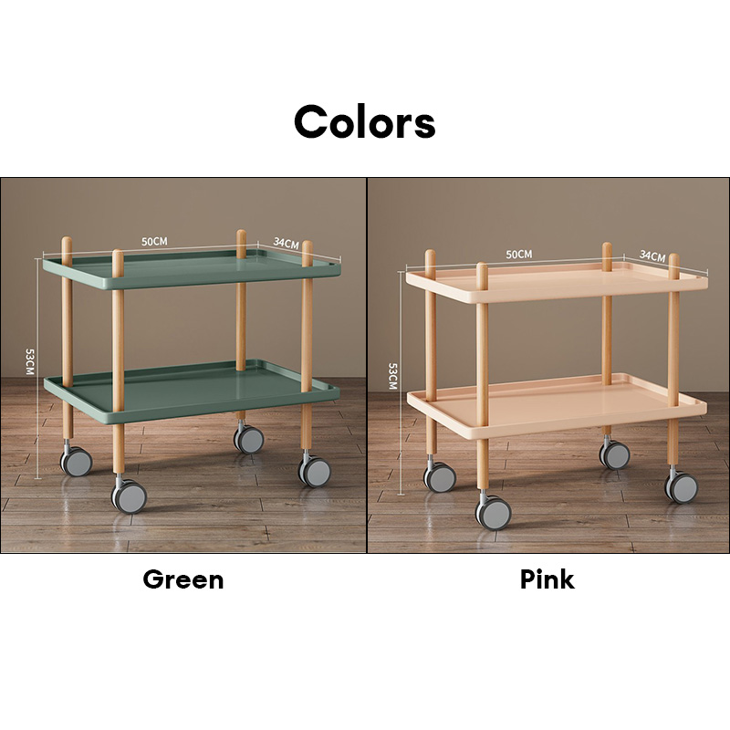 Danish small cart mobile sofa side bedside coffee table small table, bedside table simple mini solid wood side corner table