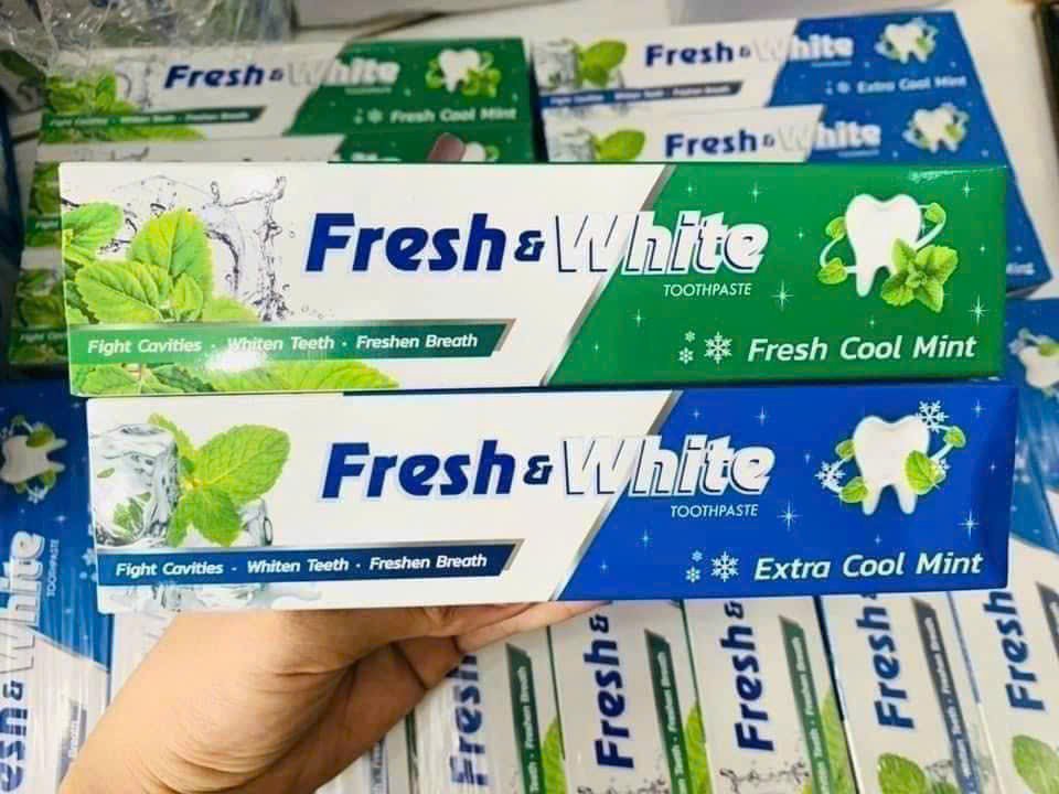 [Ảnh thật] Kem đánh răng Fresh&white thái lan chính hãng
