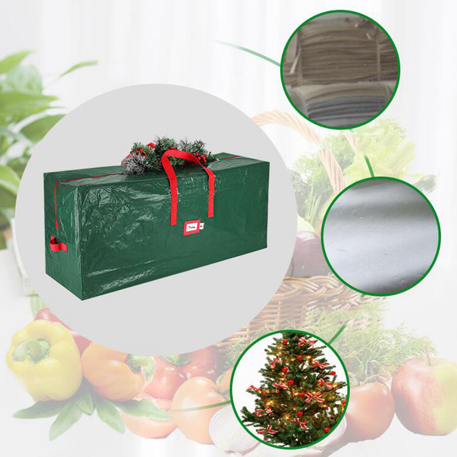 Hisiya Heavy Duty Christmas Tree Storage Bag Tree Container Dustproof