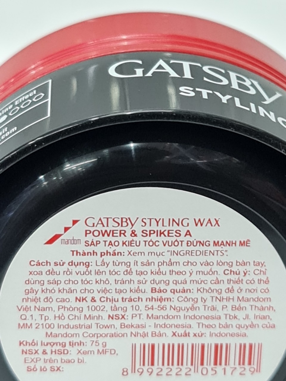 Wax Tạo Kiểu Tóc Nam Gatsby 75g