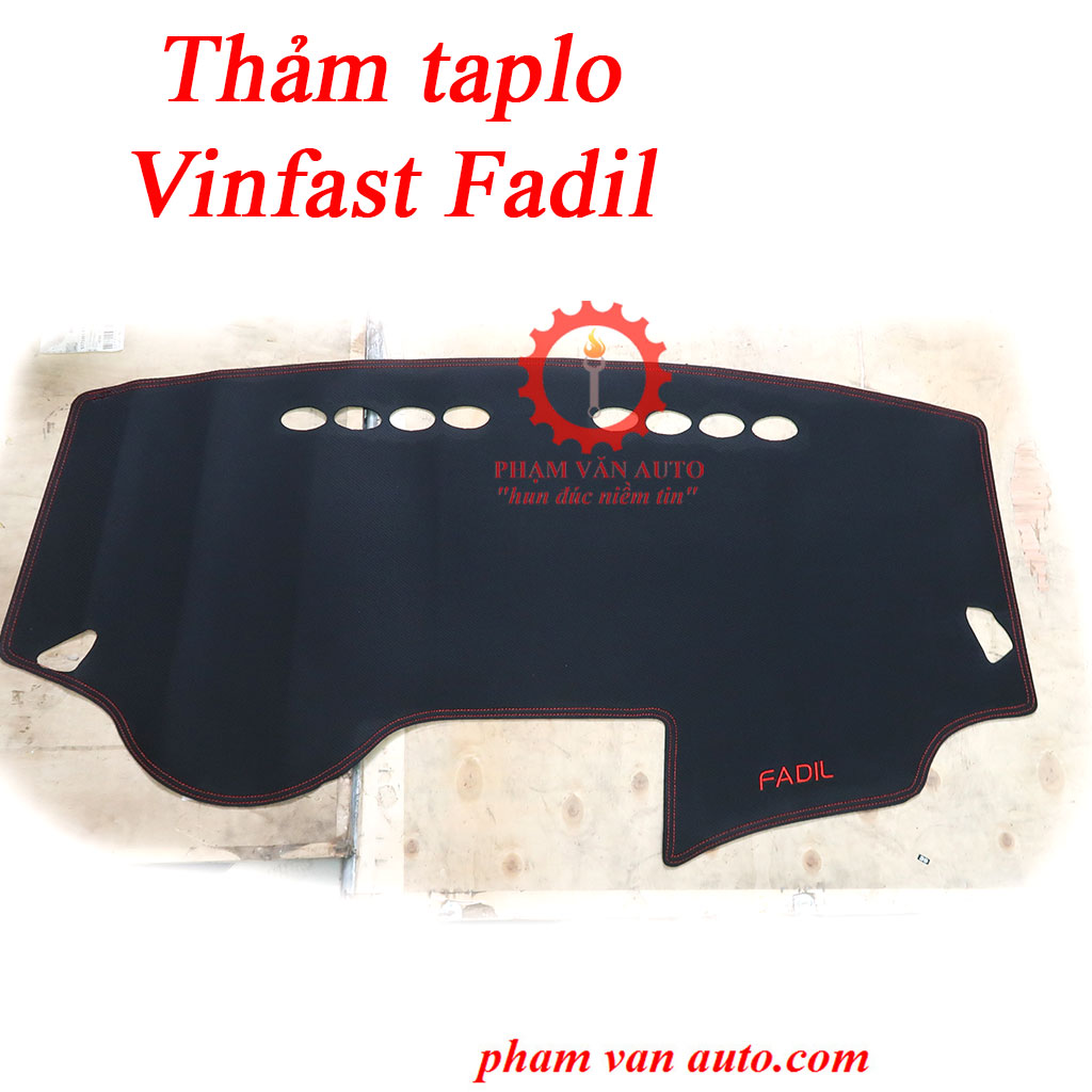 Thảm taplo Vinfast Fadil, chống nắng táp lô Fadil chất liệu da cacbon hàng cao cấp giá tốt Phạm Văn auto