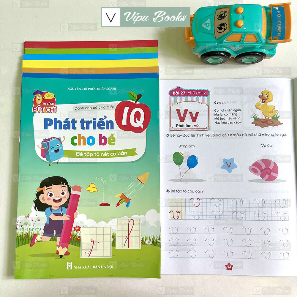 Sách - Phát Triển IQ Cho Bé - Dành Cho Trẻ 5-6 Tuổi (Túi 8 Cuốn)