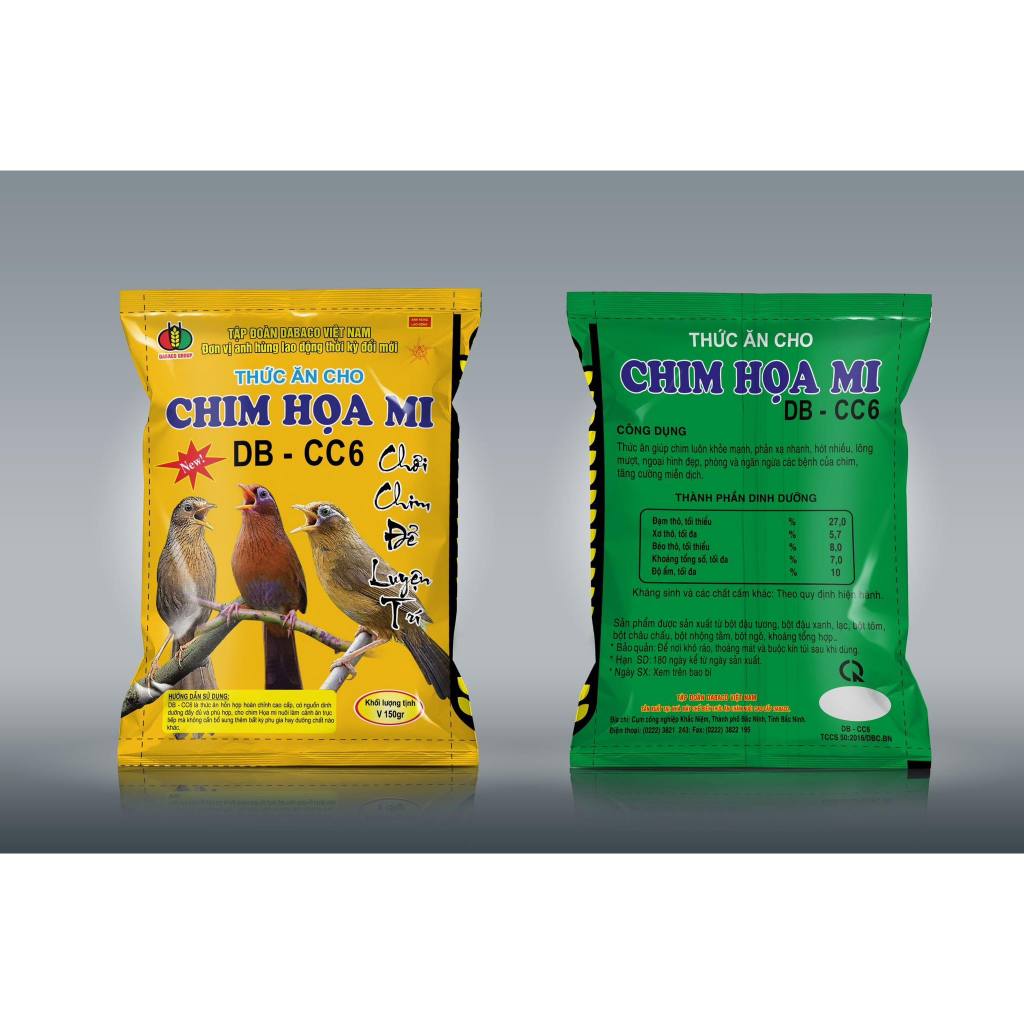 Cám chim Họa Mi Dabaco cao cấp gói 150gr