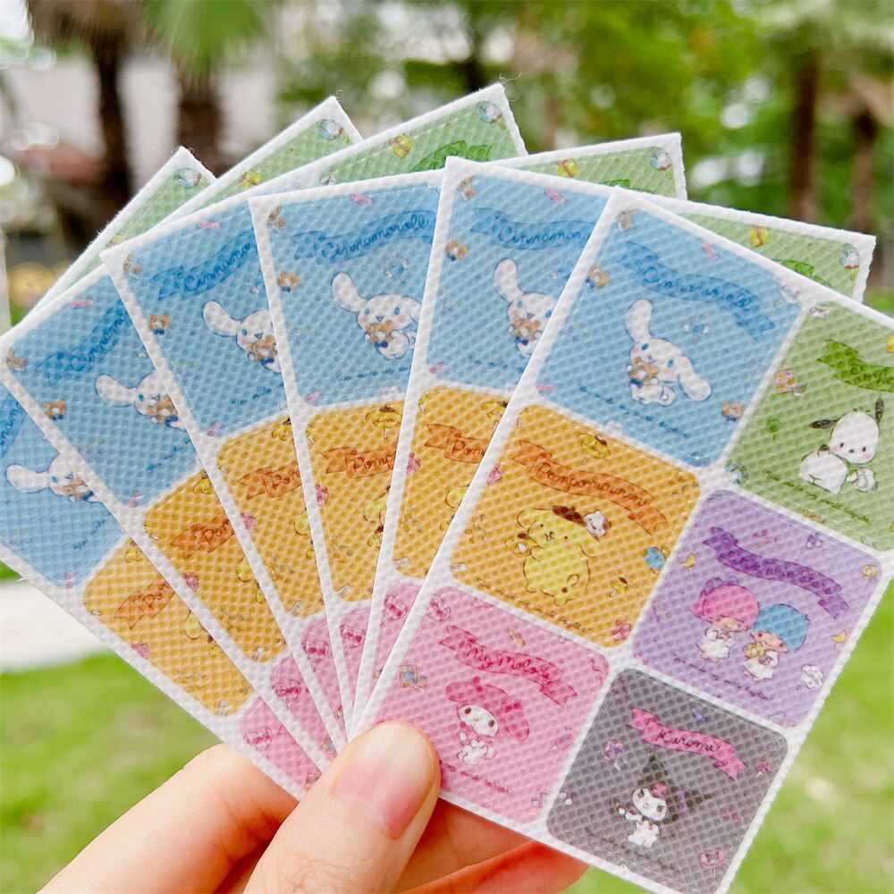 36 Stickers/bag Kawaii Sanrio Summer Anti-Mosquito Stickers Anime Kuromi  Melody Hello Kitty Children Plant Essential Oil Sticker Electric Insect  Kill