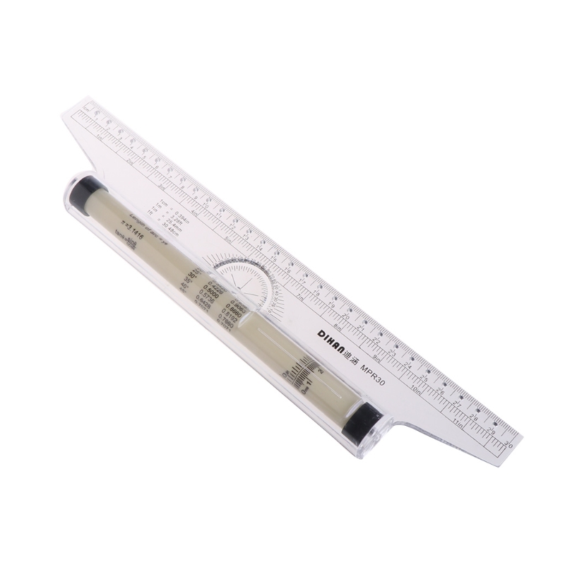 Balance A Ruler 【Unique features】Rolling Parallel Ruler Foot Inch Metric Angle Rule ...