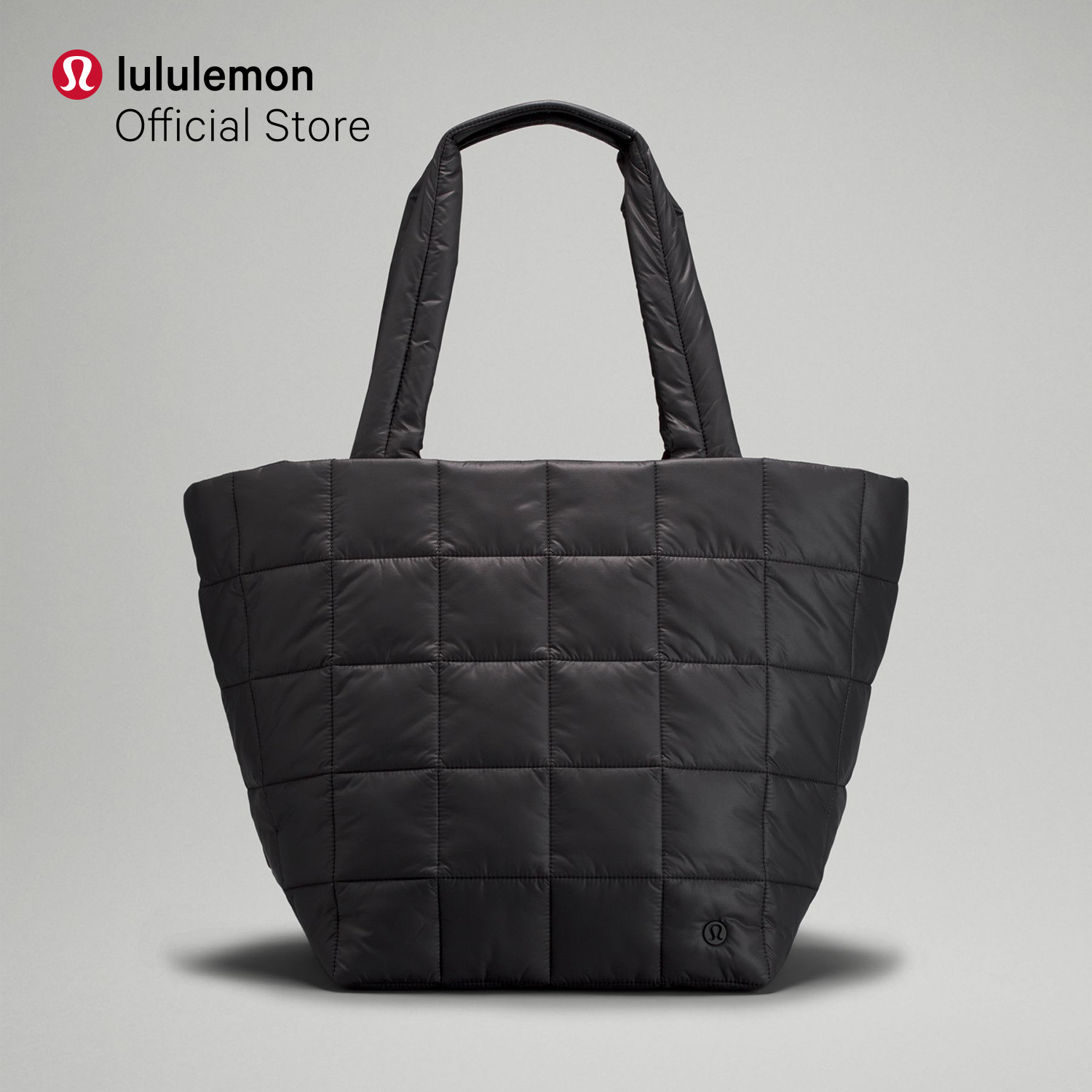 Black Quilted Grid tote bag, Lululemon