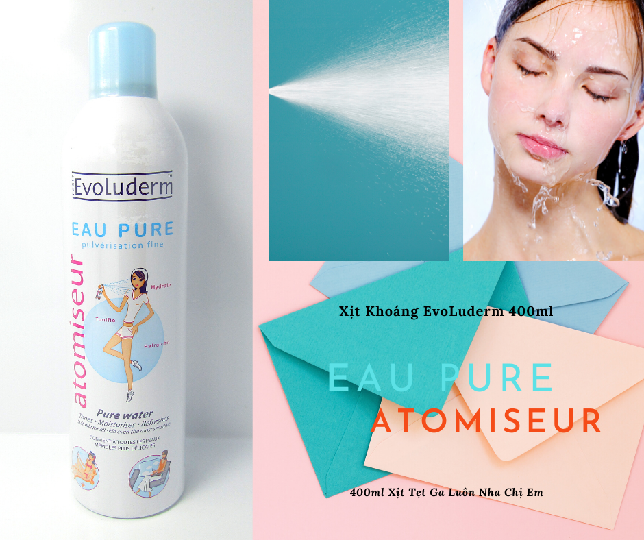 Xịt khoáng cấp ẩm Evoluderm 150-400ml