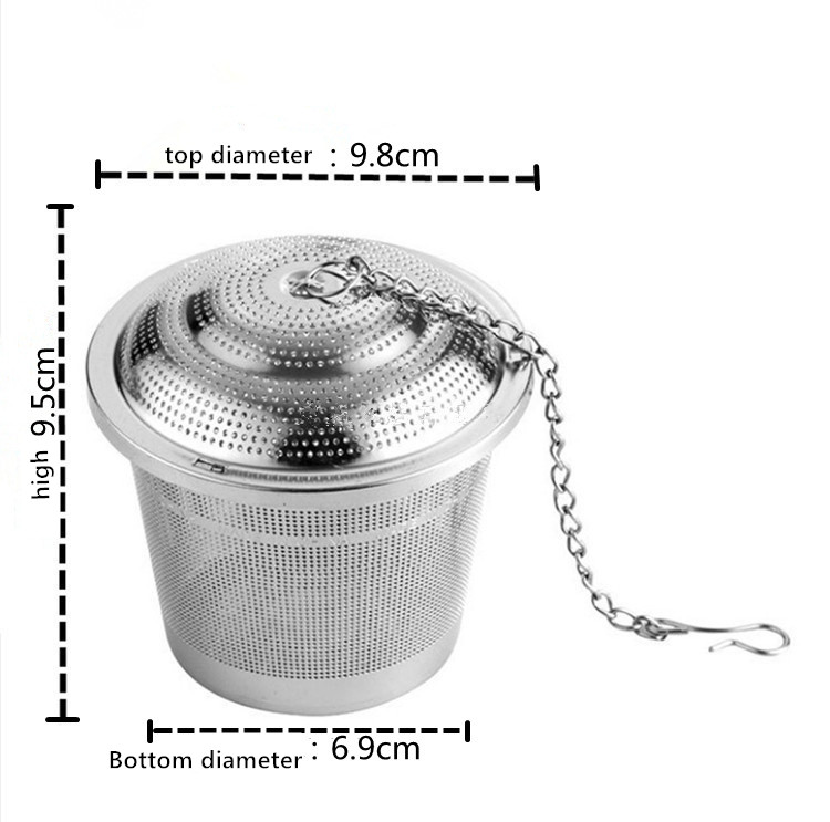 Kitchen Supply - Premium Stainless Steel Tea Ball Strainer Infusers with Micro Perforated Mesh - Steep Loose Leaf Tea, Herbal, Spices & Seasonings - Teapot, Tea & Coffee Cup Mug