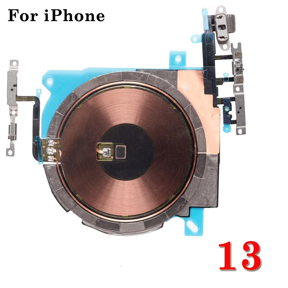 NEW Wireless Charging Chip NFC Coil With Volume For iPhone 8 Plus X XR XS 11 12 13 Pro Max Mini Charger Panel Sticker Flex Cable. 