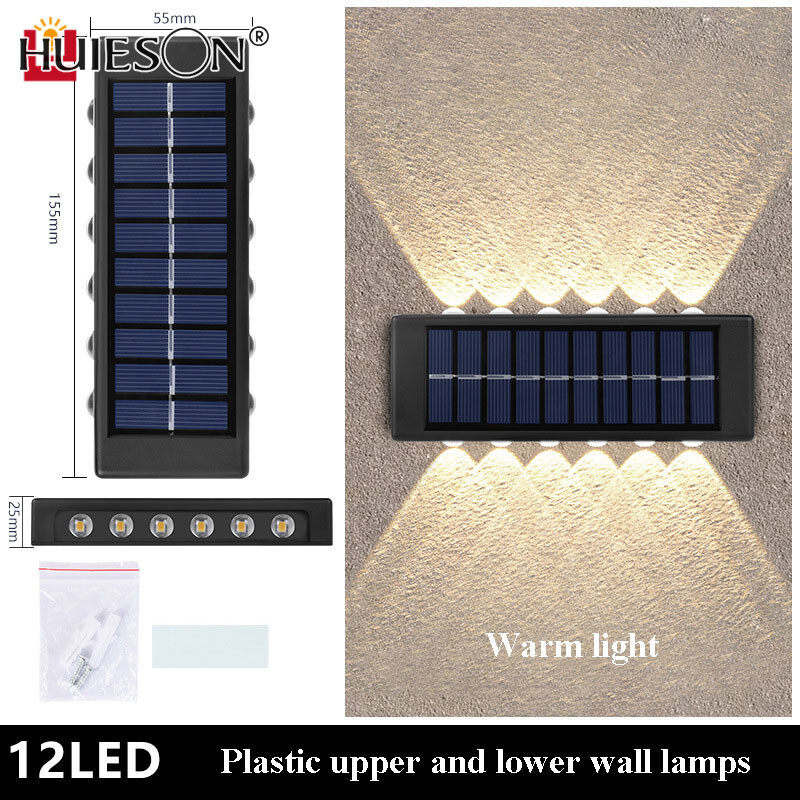 【Huieson】2PCS Solar Cell Light LED Light Garden Light Wall Light Up and Down Lighting Outdoor Decorative Lighting Street Light Flood Light Garden Light