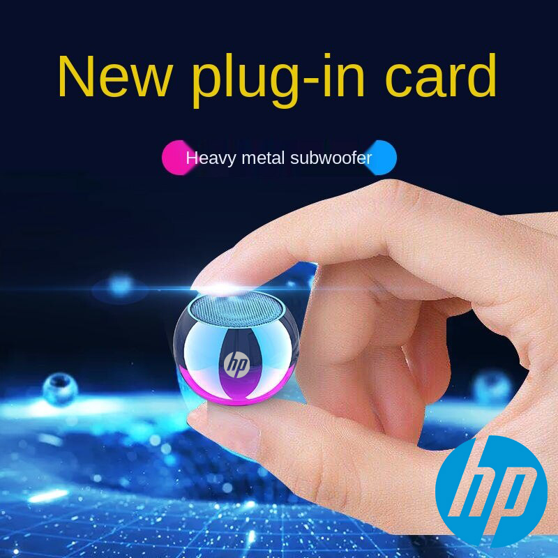 ♥Limit Free Shipping♥HP M10 Flash Wireless Bluetooth Speaker Portable Small Steel Gun Metal Heavy Subwoofer Outdoor Mini Bluetooth Small Speaker