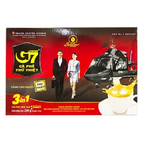 Trung Nguyên Legend Cà Phê Hòa Tan G7 3in1 - Hộp 18 Gói - Tiện Lợi, Đậm Vị Việt