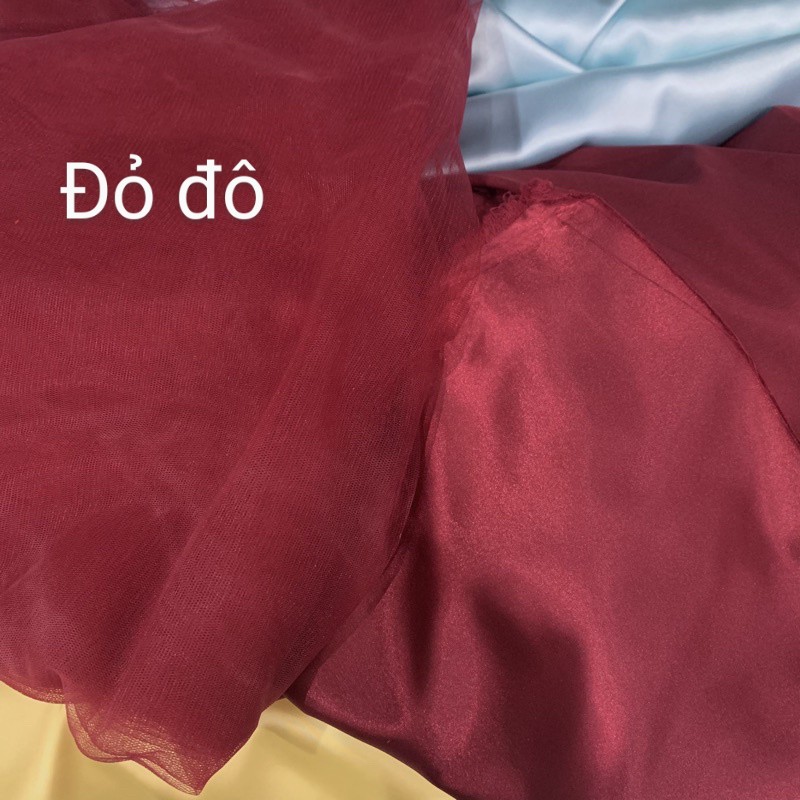 Vải voan lưới tutu mềm màu đỏ đô (1mx 1.7m)