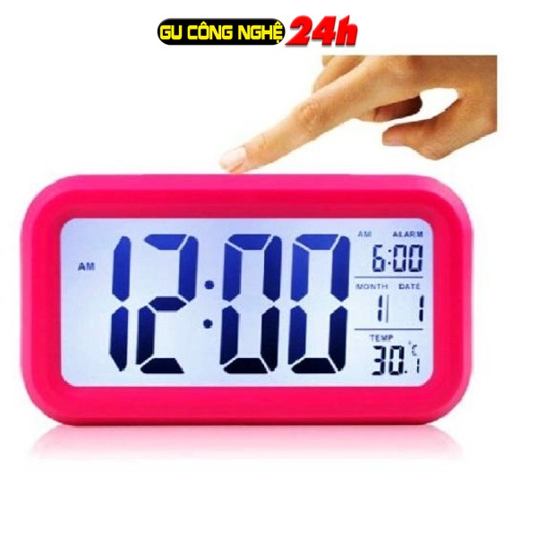 Đồng hồ báo thức điện tử để bàn màn hình lcd đa chức năng, thời gian, lịch, báo thức, nhiệt độ