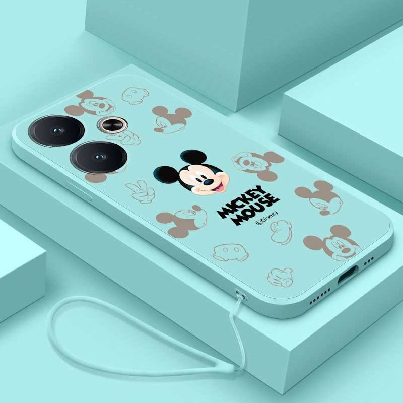 Xiaomi Redmi 13 redmi13 12 Casing Mickey Family Mobile Case Cute Mouse Silicon Liquid Rubber Cover. 