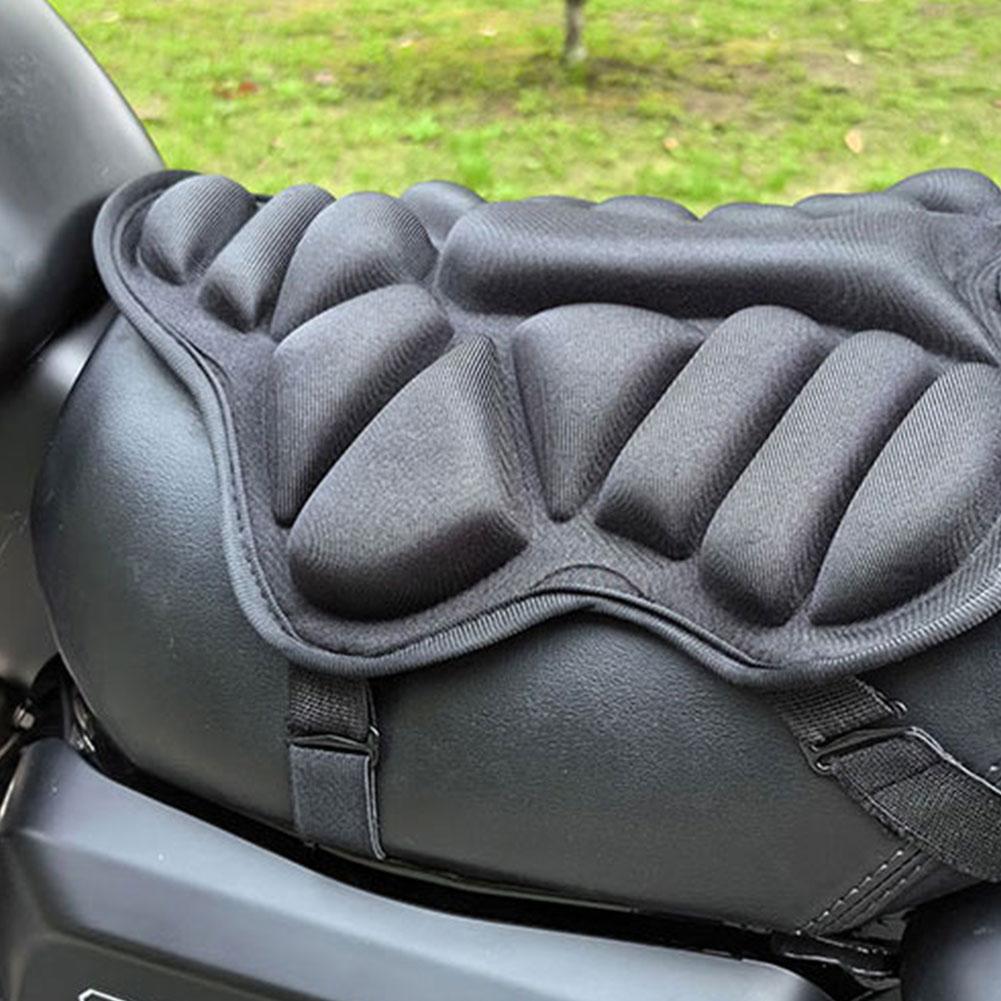 【Upgrade Your Style】 3D Motorcycle Seat Pad Gel Cushion Seat Breathable Universal Shock Absorbing Seat Cover for Advanced Mountain .