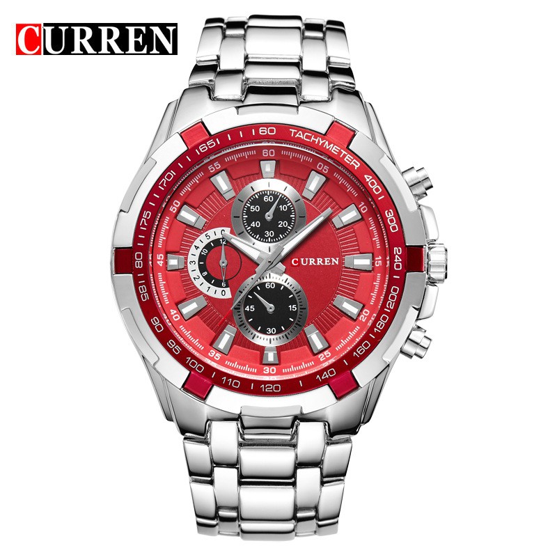 Đồng hồ quartz curren 8023 bằng thép không gỉ chống thấm nước sang trọng thời trang cho nam
