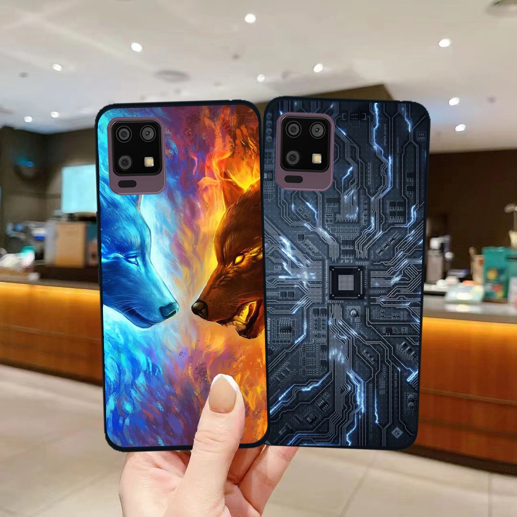 Pattern Casing Sharp Aquos ZERO 6 Wolf Colorful Case Capas Phone Bumper Shockproof Back TPU Soft Cover