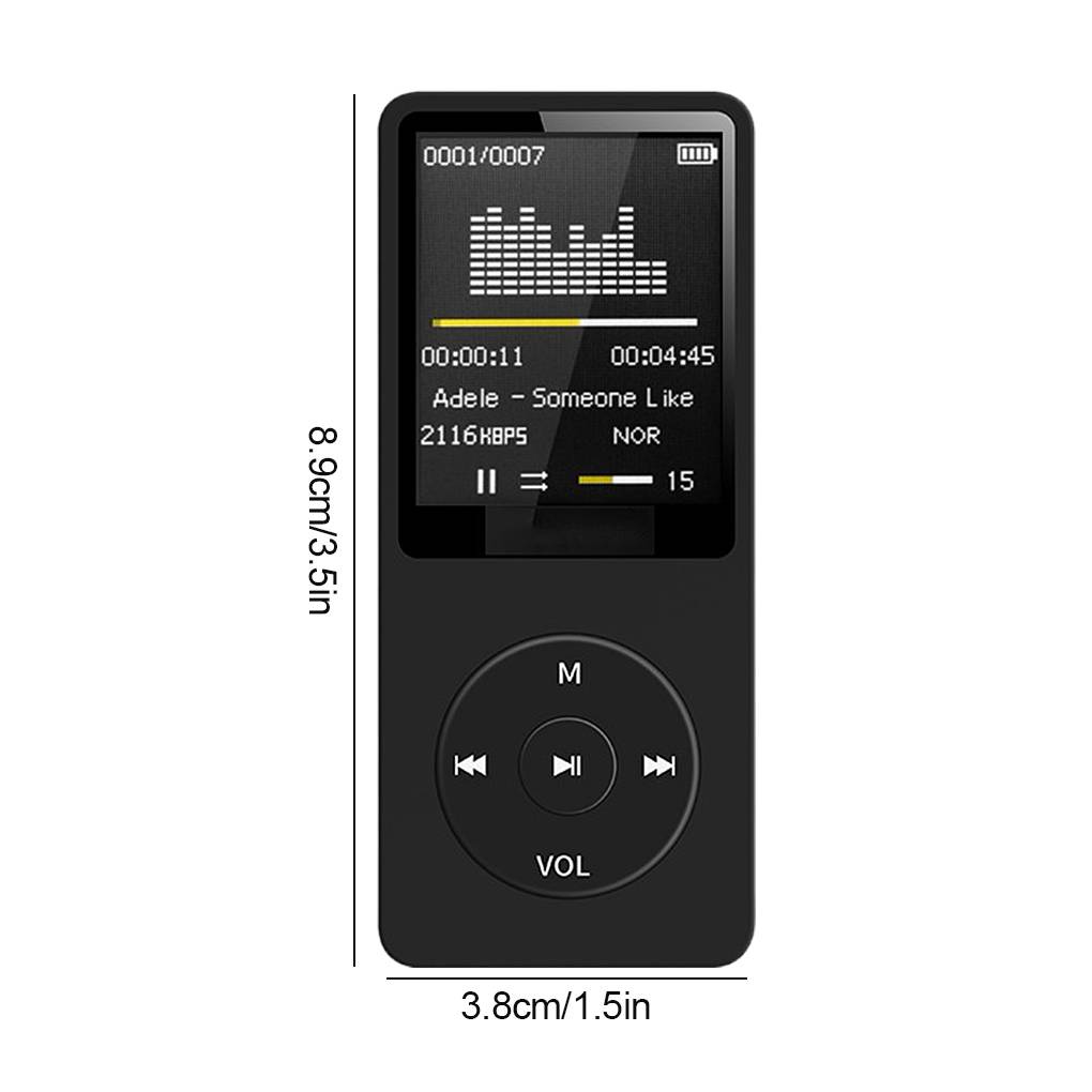 【Thriving】 Portable MP3 Player Rechargeable Record Noise Conduction Lossless Pocket Sport Music Play with Micrphone Walkman Machine.