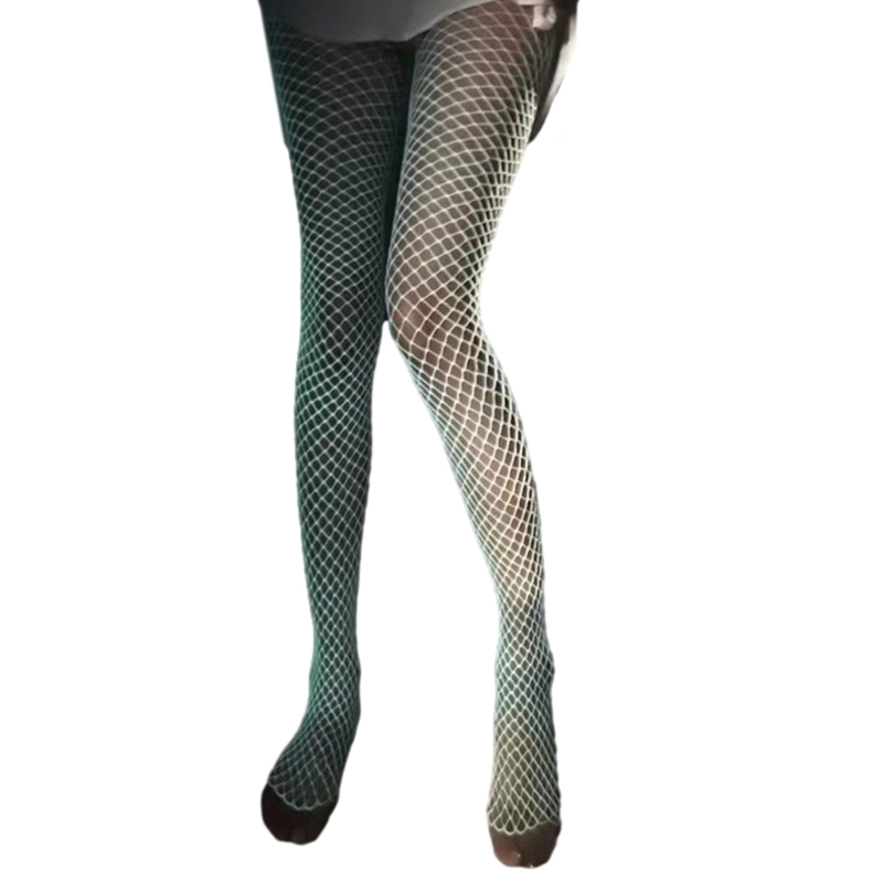 Women Lolita Fishnet Pantyhose Gothic Preppy Style Multicolored Floral Lace  Patterned Sheer Mesh Tights Stockings