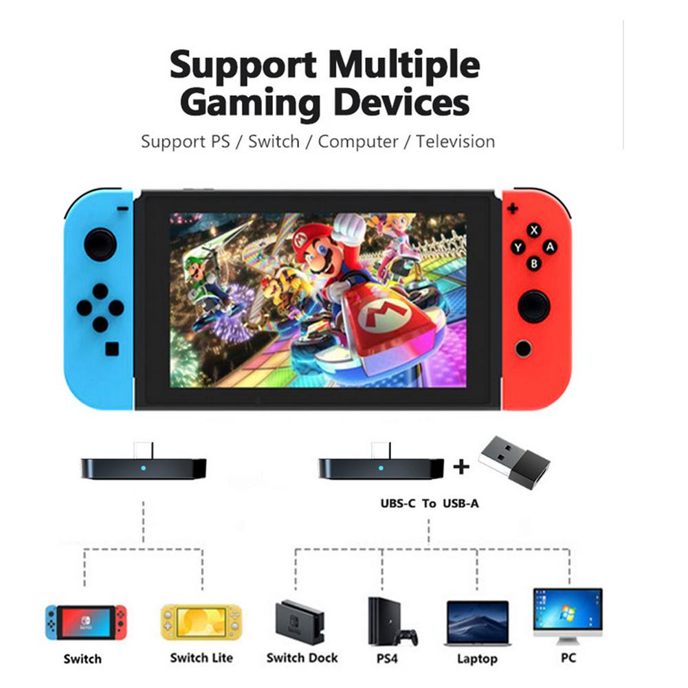 Type-C Bluetooth 5.0 Audio Transmitter A2DP SBC Low Latency USB Dongle For Nintendo Switch PS4 TV PC USB Type C Wireless Adapter