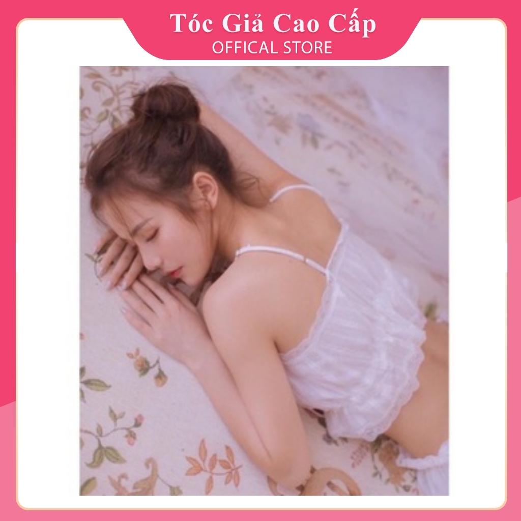 Tóc giả búi ❤️FREESHIP❤️ Tóc búi tròn củ tỏi dành cho nữ đẹp