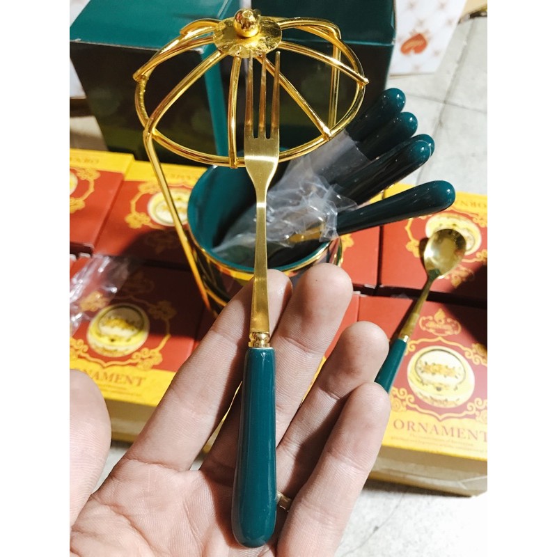 Dĩa trái cây men ngọc lam mạ vàng cao cấp