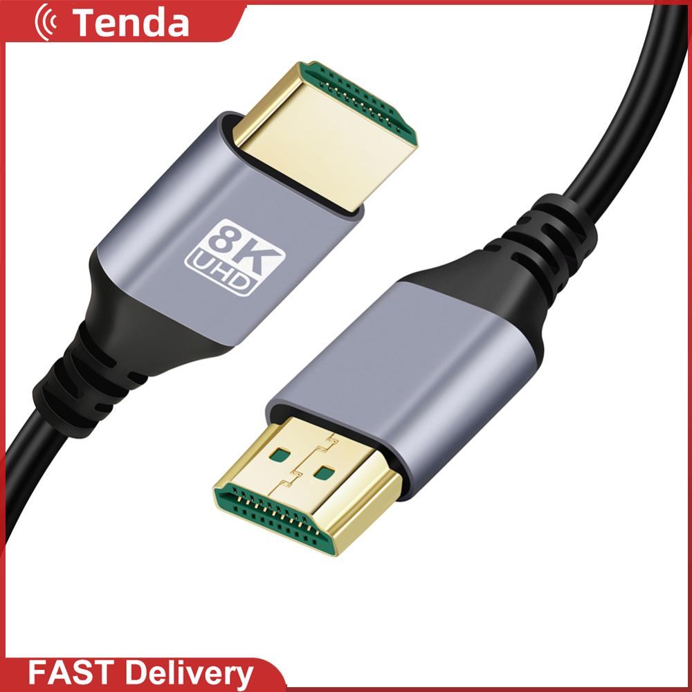 8k uhd ver 2.1 super flexible slim cord high speed ultra hd satellite cable hdmi-compatible 2.1 for hd monitor desktop