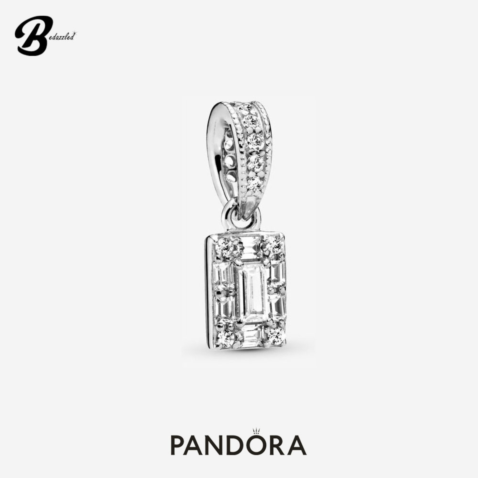 Pandora Sparkling Square Halo Pendant 
