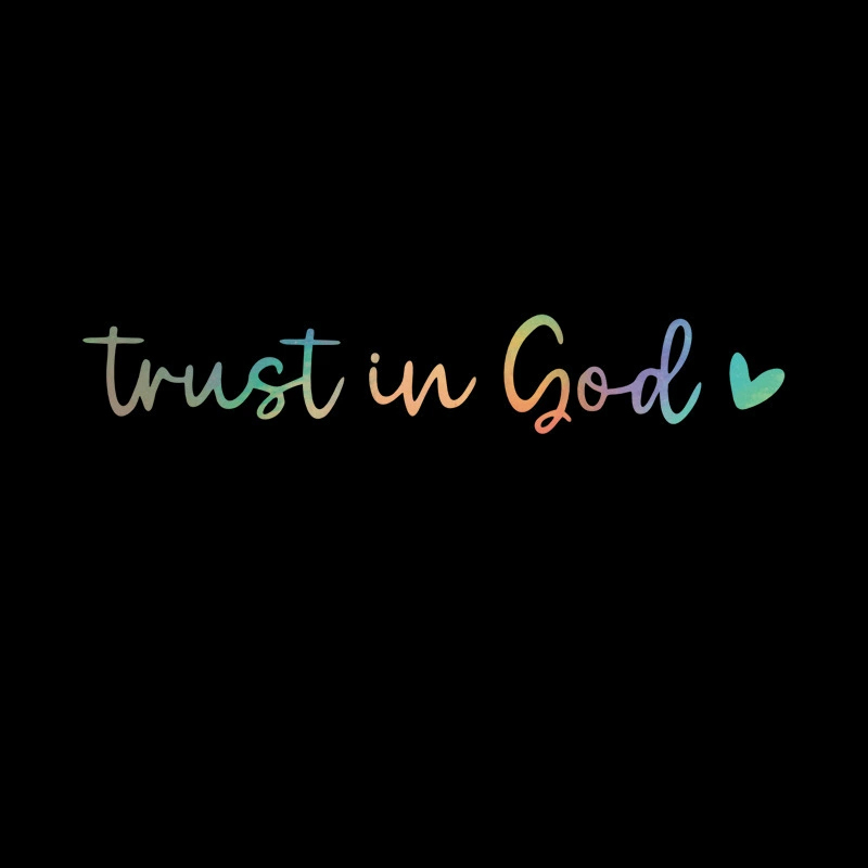 6 Adesivi Per Specchietto Retrovisore "Trust In God" | Cristiani Per Auto | PET Impermeabile E Antigraffio | Decalcomanie Fede - 3
