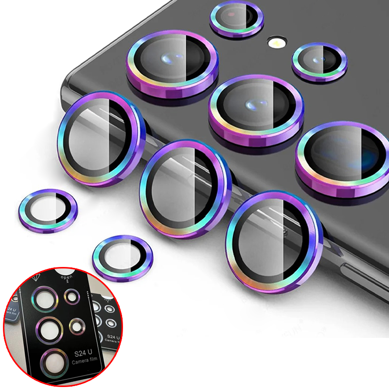 Kính bảo vệ ống kính máy ảnh kim loại cho samsung galaxy s24 ultra bảo vệ camera ống kính che phủ toàn bộ chiều dài bảo vệ cho samsung s24ultra glaas