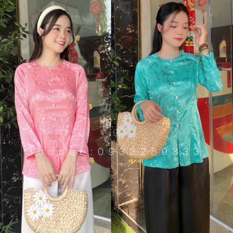 Đồ Lam Đi Chùa # Gấm Chui Ngọc Giữa