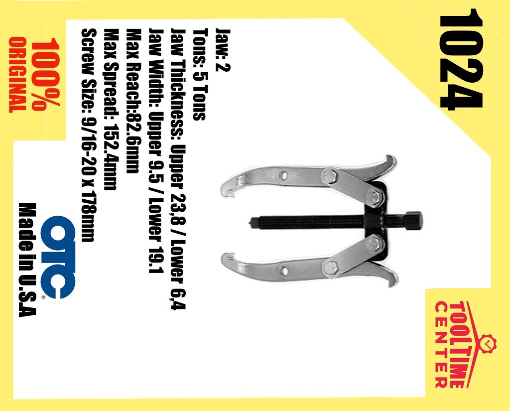 OTC (Power Team) GripOMatic Reversible Mechanical Jaw Puller 2 Jaw 5 Ton Cap. Model 1024 Made