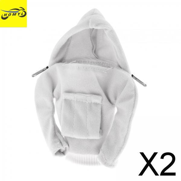 Áo hoodie 2 nút vitesse tự động Homyl với màu trắng và thiết kế độc đáo.